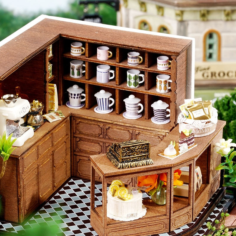 Forest Tea Shop DIY Miniature House Kit