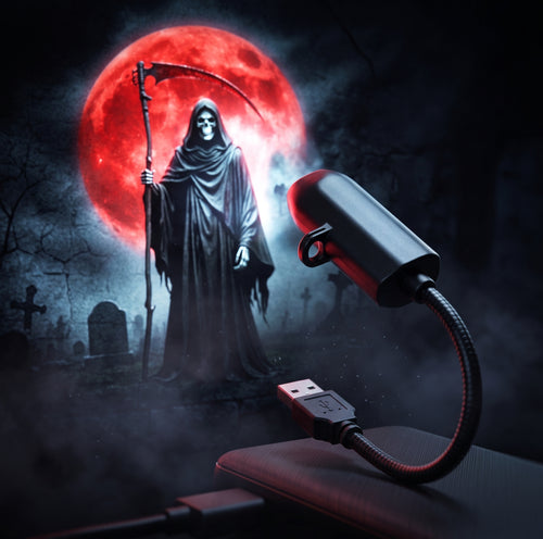 HauntGlow — Halloween Projector Light, USB, Swappable Patterns