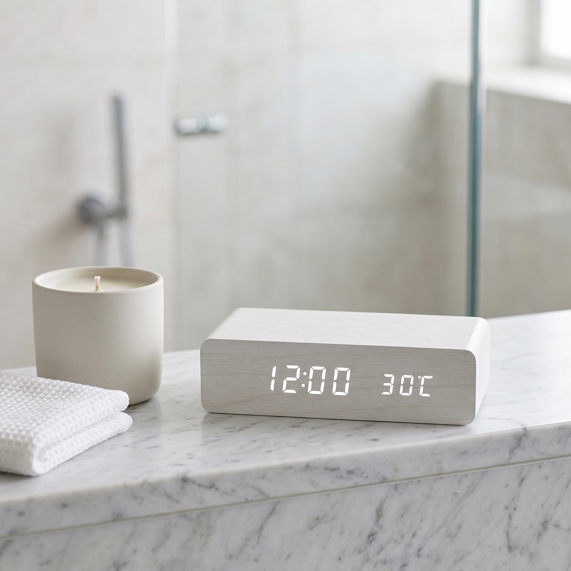 Digital Alarm Clock with Wireless Charging Pad, LED Display — DawnBlock