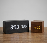 WoodCube — LED Alarm Clock with Voice Control