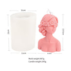 Girl Portrait Candle Mold