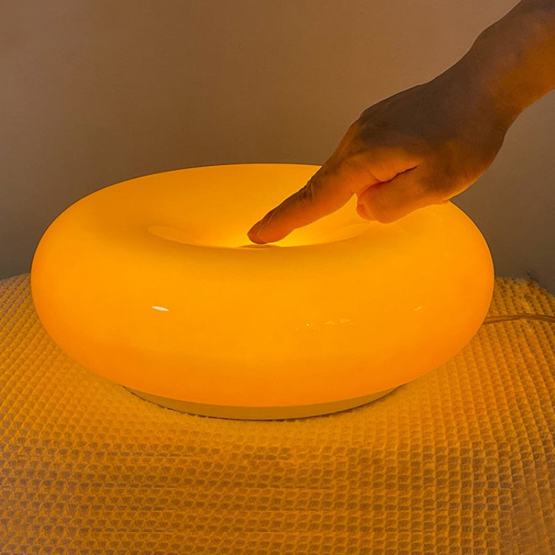 Glass Donut Table Lamp