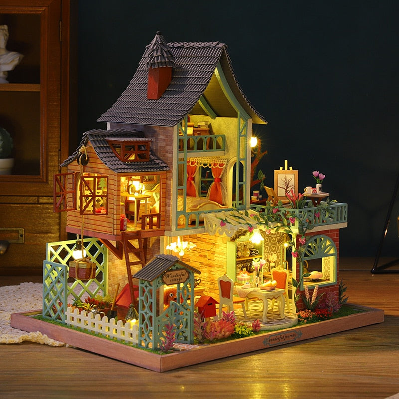 Happy Jungle Resort DIY Miniature House Kit