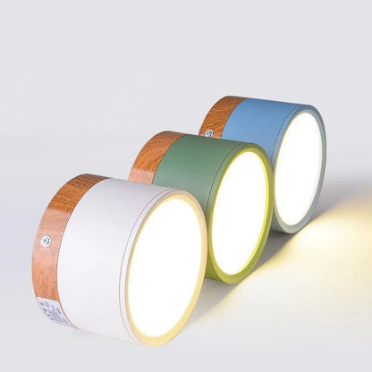 CanopyGlow — Nordic Wood-Accent LED Ceiling Spot