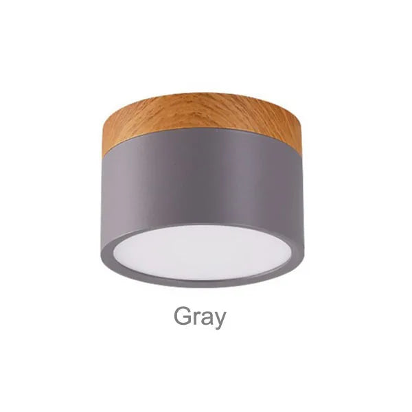 CanopyGlow — Nordic Wood-Accent LED Ceiling Spot