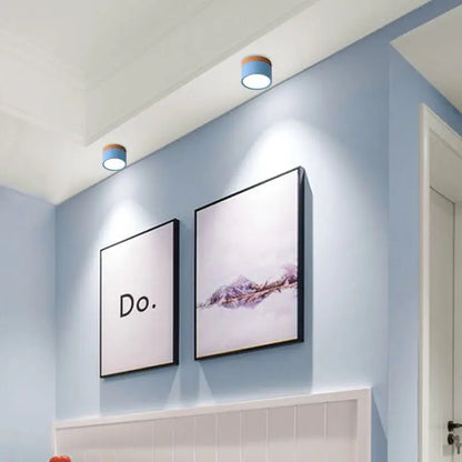 CanopyGlow — Nordic Wood-Accent LED Ceiling Spot