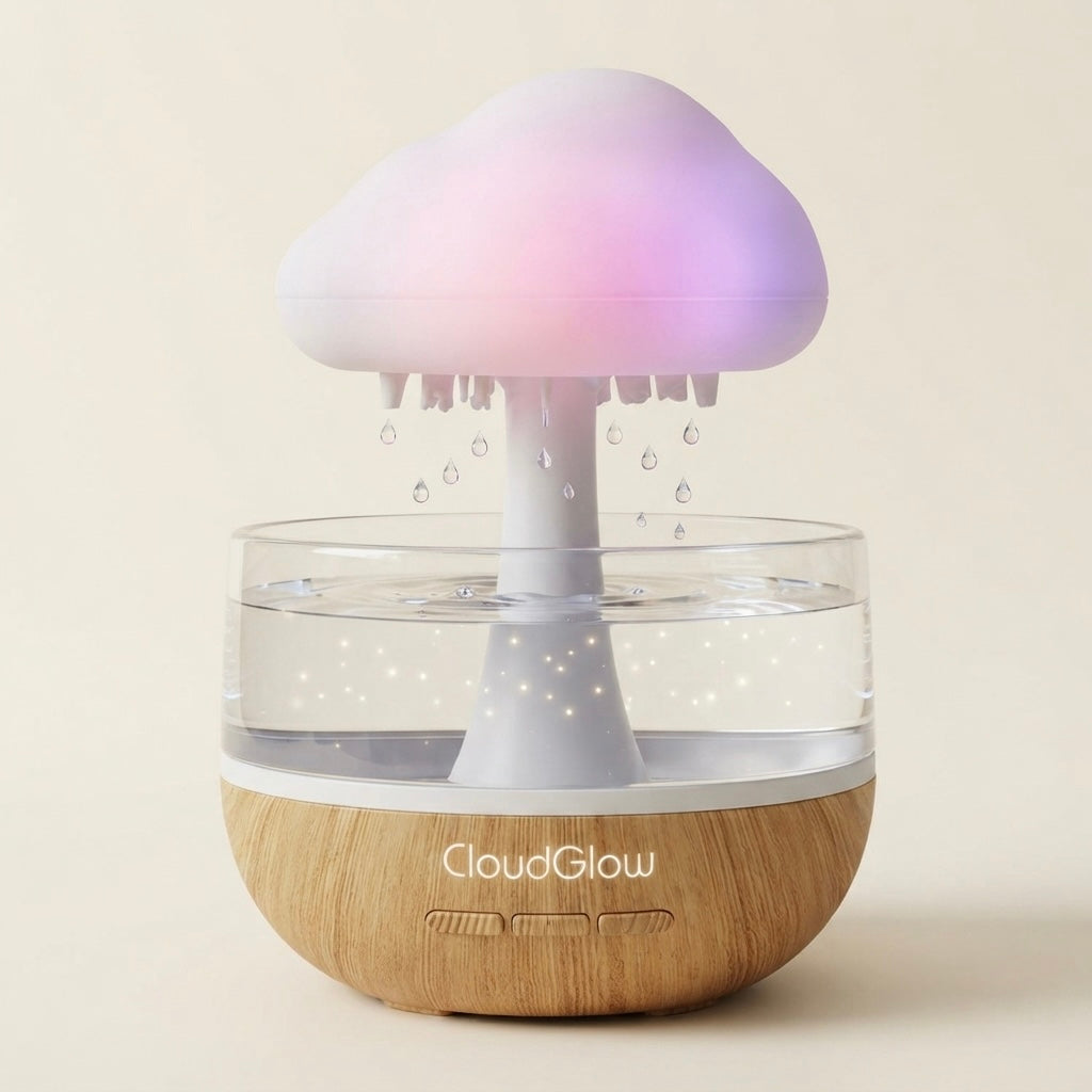 CloudGlow — Rechargeable Rain Cloud Humidifier & Diffuser