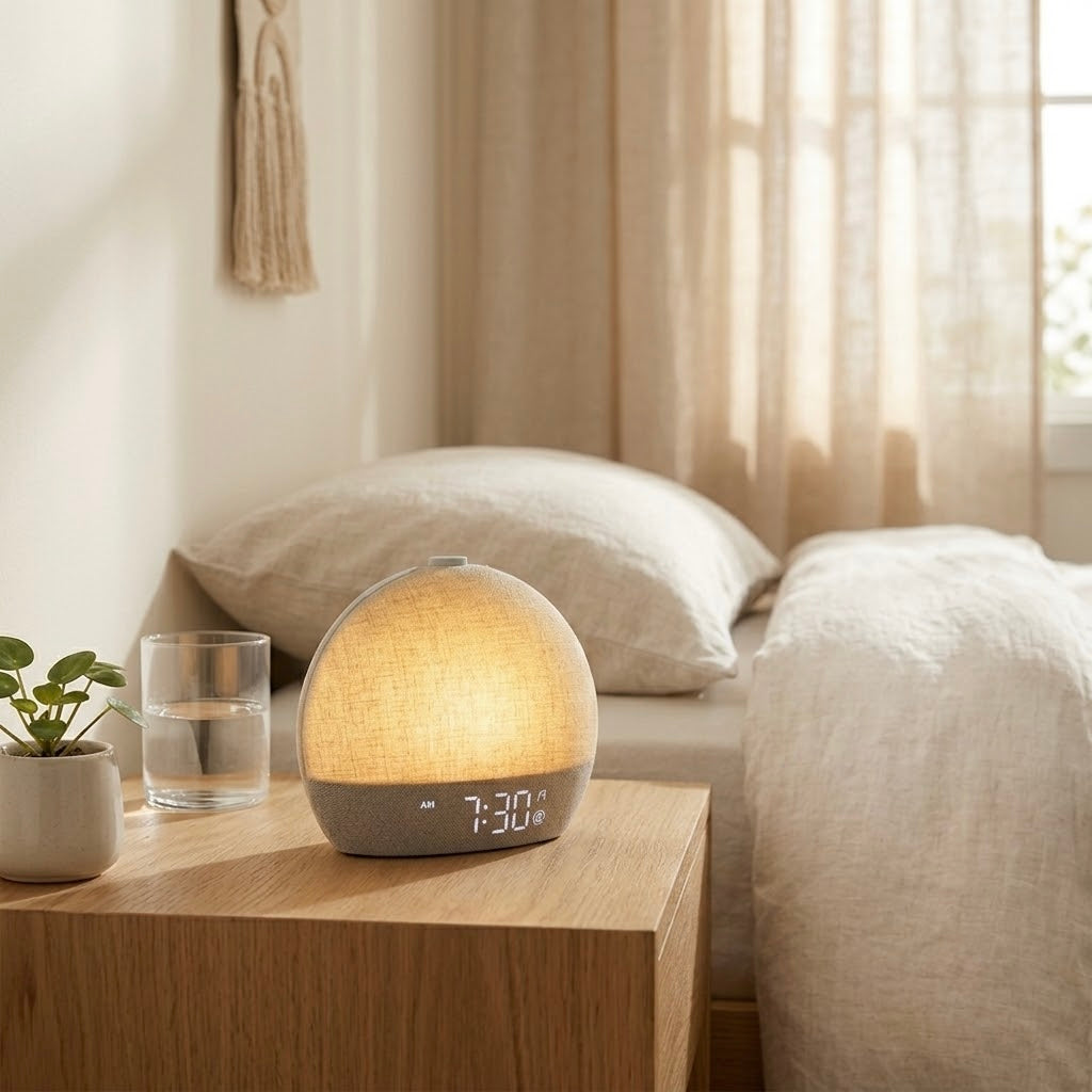 DawnGlow Sunrise Alarm Clock – Wake Up Light, White Noise, Night Light, Dimmable