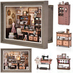 Lily Sewing Shop Miniature With LED Lights