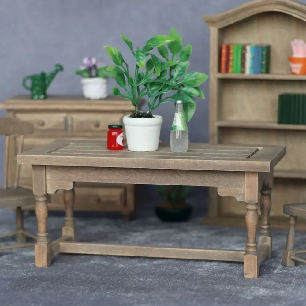 Dollhouse Wooden Dining Set 1:12