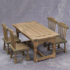 Dollhouse Wooden Dining Set 1:12