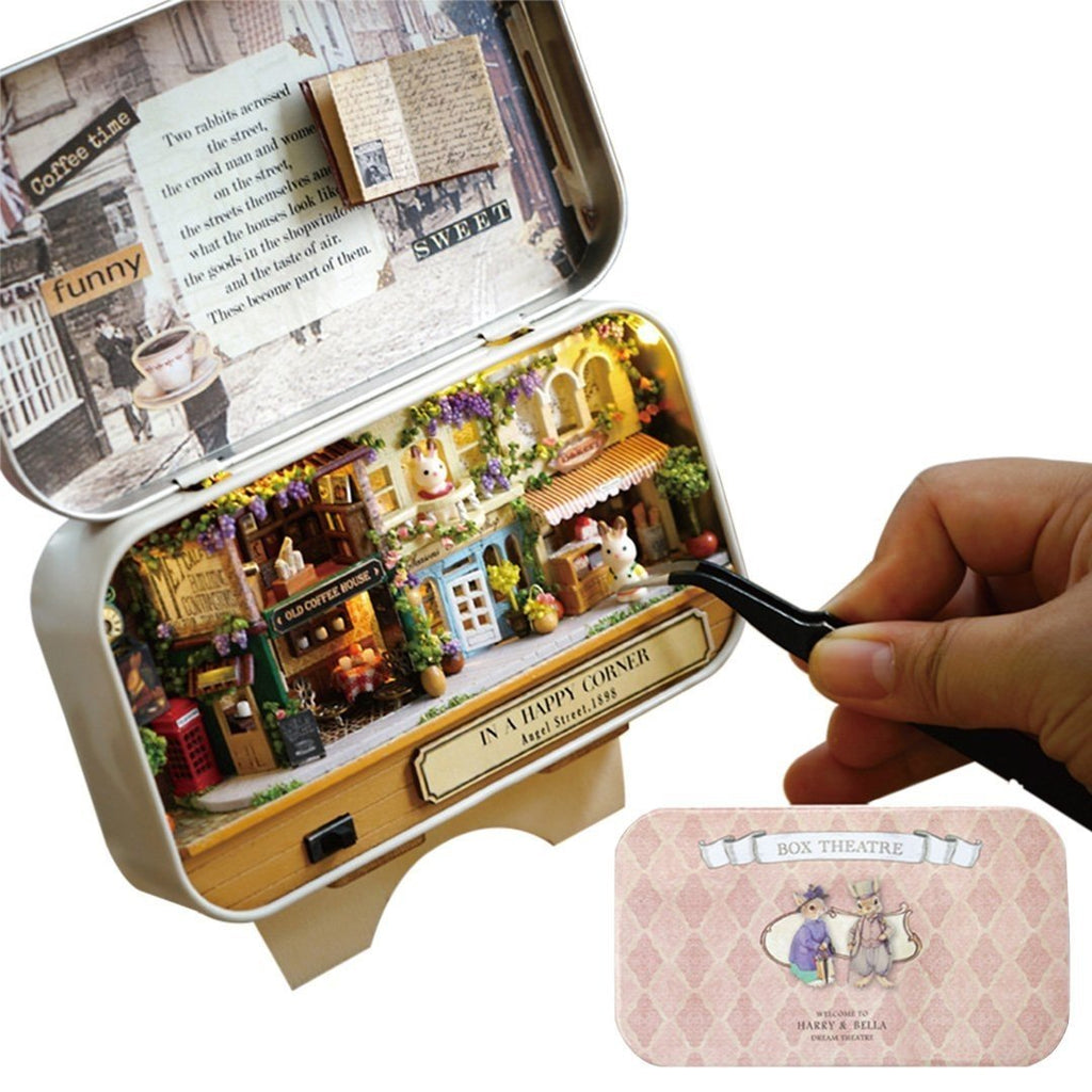 Miniature Tin Box Theatre In A Happy Corner