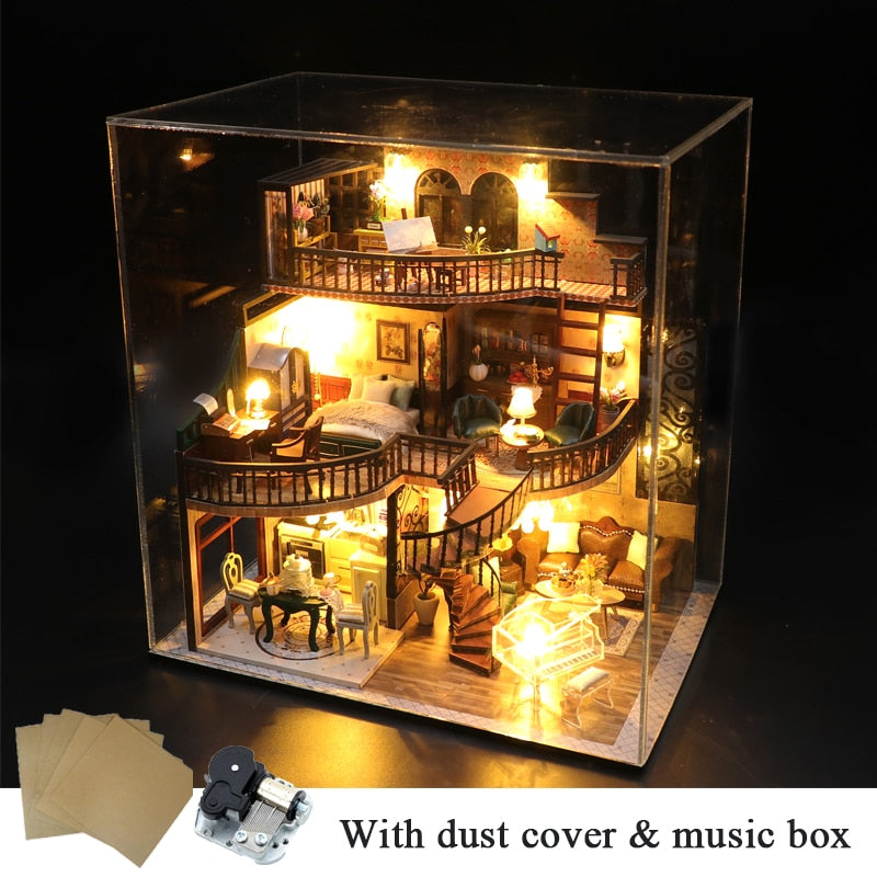 Modern Loft European DIY Miniature House Kit