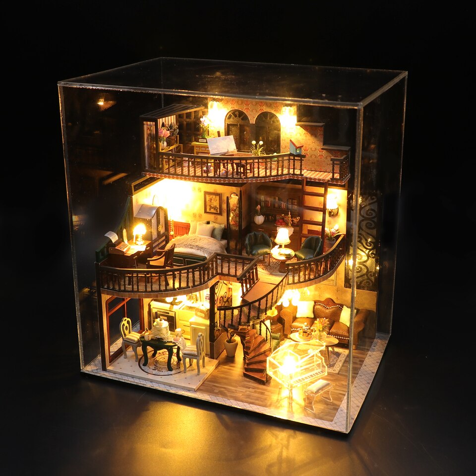 Modern Loft European DIY Miniature House Kit