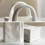 Paper Bag Shaped Ceramic Vase
