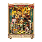 Pinocchio Puppet Theater DIY Book Nook Kit With LED Lights