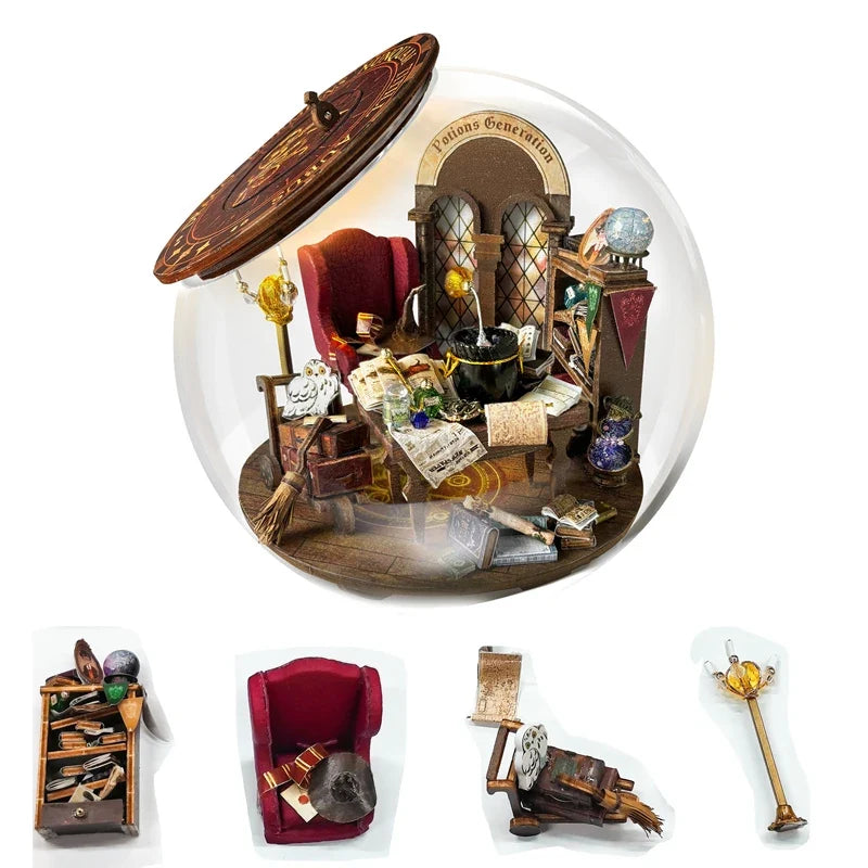 Potions Generation Magic Bunker LED DIY Miniature House Kit