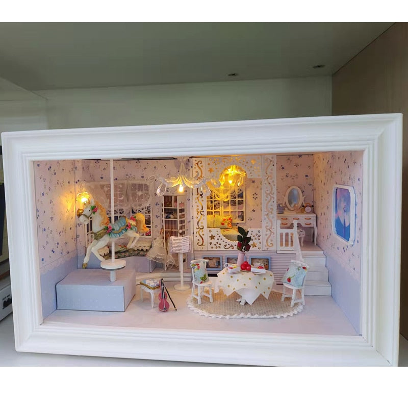 Princess Dream DIY Wooden Frame Dollhouse Kit