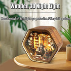 Professor Cat's Library DIY Wooden 3D Night Light Kit