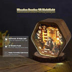 Professor Cat's Library DIY Wooden 3D Night Light Kit