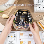 Professor Cat's Library DIY Wooden 3D Night Light Kit