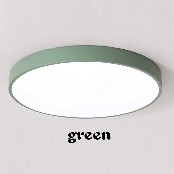 SlimGlow Ultra-Thin LED Ceiling Light — Flush Mount, 3 Colors, Multiple Sizes & Finishes