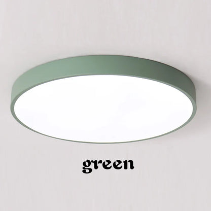 SlimGlow Ultra-Thin LED Ceiling Light — Flush Mount, 3 Colors, Multiple Sizes & Finishes
