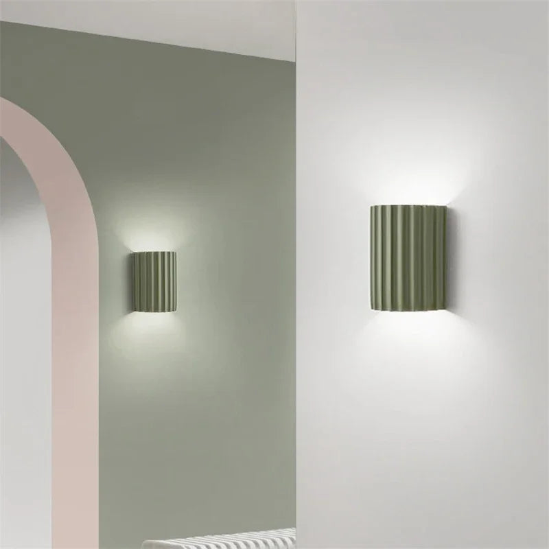 FluteGlow — Fluted Resin Decorative Wall Sconce
