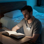 Neck Reading Light Rechargeable, Hands-Free LED Book Light for Reading in Bed, Knitting, Crafts