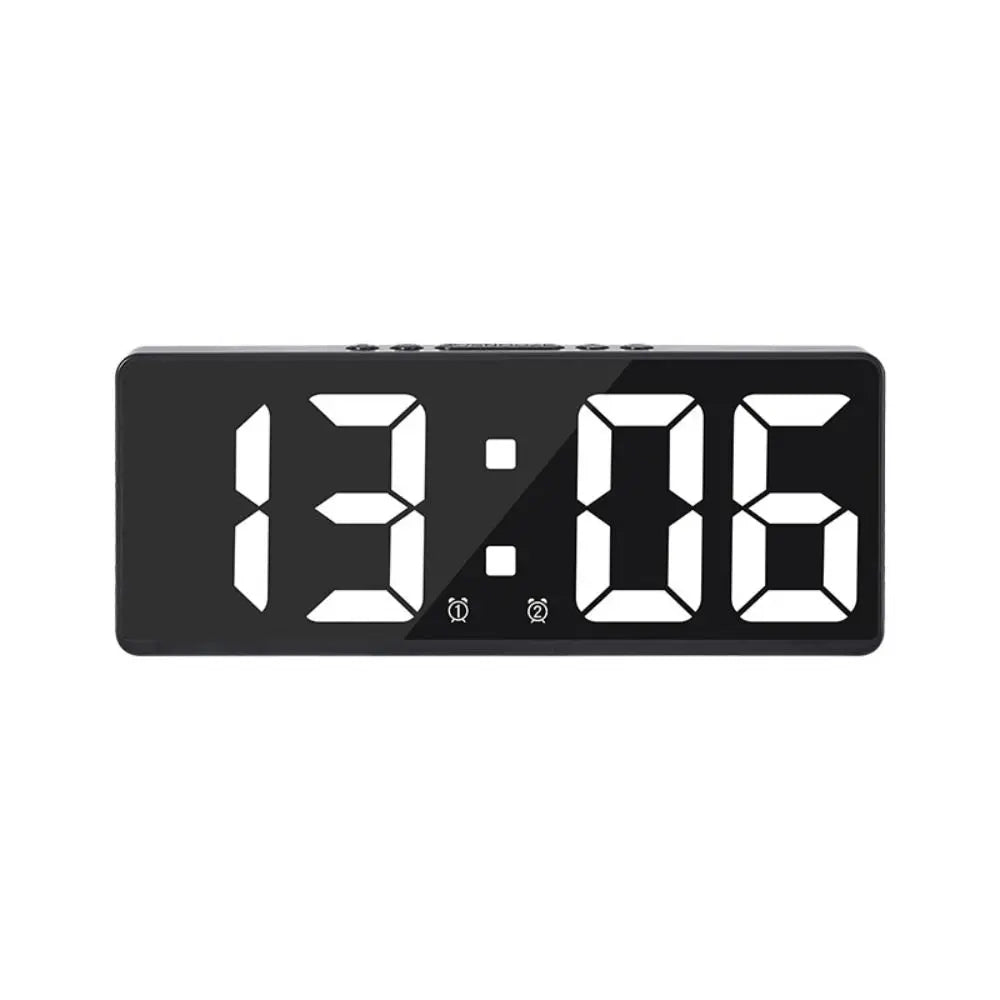 LumaGlow LED Alarm Clock — Large Display, Color Night Light, Temperature & Calendar
