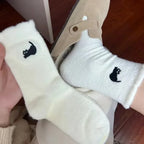 Fuzzy Socks for Women, Cute Cat Cozy Plush Winter Socks, Soft Warm Slipper Socks, 1-3 Pairs