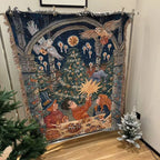 Midnight Magic woven Christmas tapestry throw