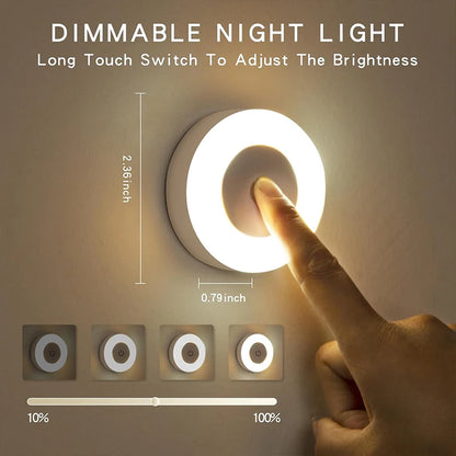 TapGlow Touch LED Night Light — Rechargeable, Magnetic, 3 Color Temps, Dimmable, 1–6 Pack