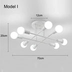 OrbitGlow — Mid-Century Sputnik Ceiling Light
