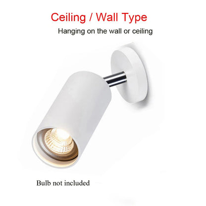 SpotTrack GU10 Wall & Track Spotlight — 340° Rotatable, 7W LED, Black Gold White, Hardwired