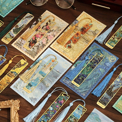 ArtMark Van Gogh Irises — Brass Metal Bookmark