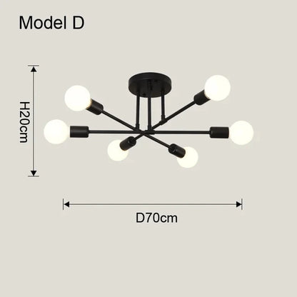 OrbitGlow — Mid-Century Sputnik Ceiling Light