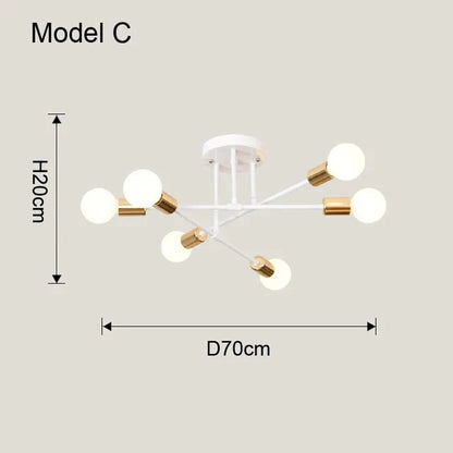 OrbitGlow — Mid-Century Sputnik Ceiling Light