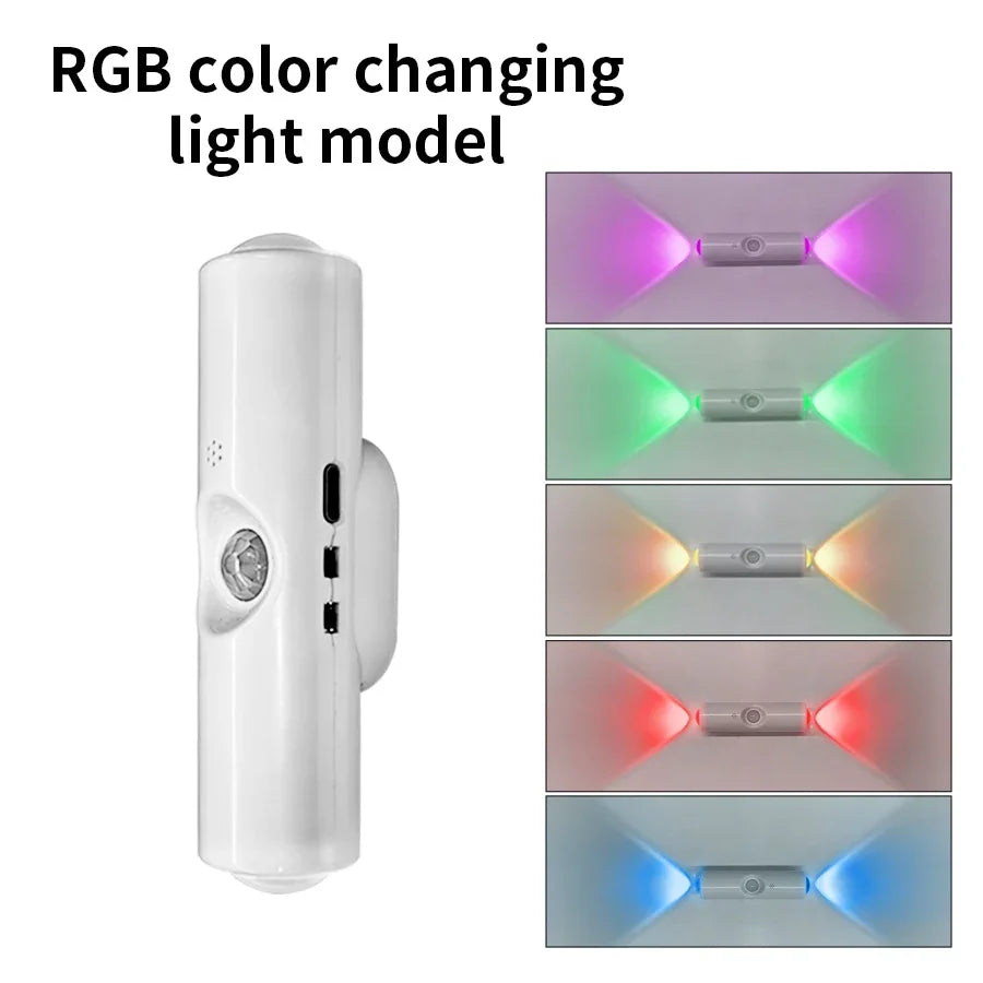 SpotGlow Motion Sensor Night Light — RGB 7 Color + White, Rechargeable, Magnetic, USB-C