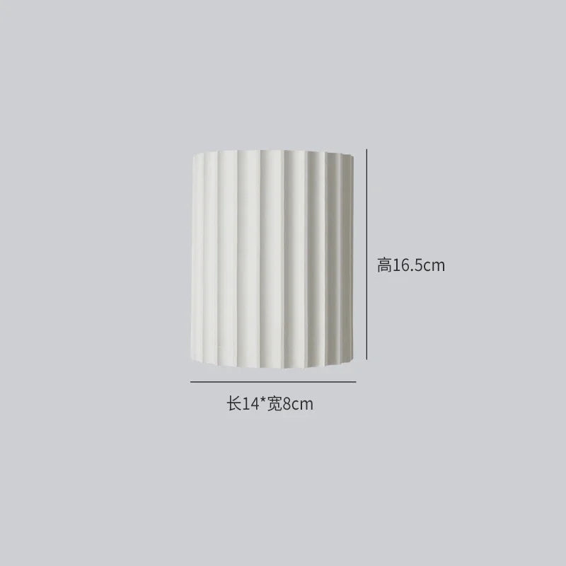 FluteGlow — Fluted Resin Decorative Wall Sconce