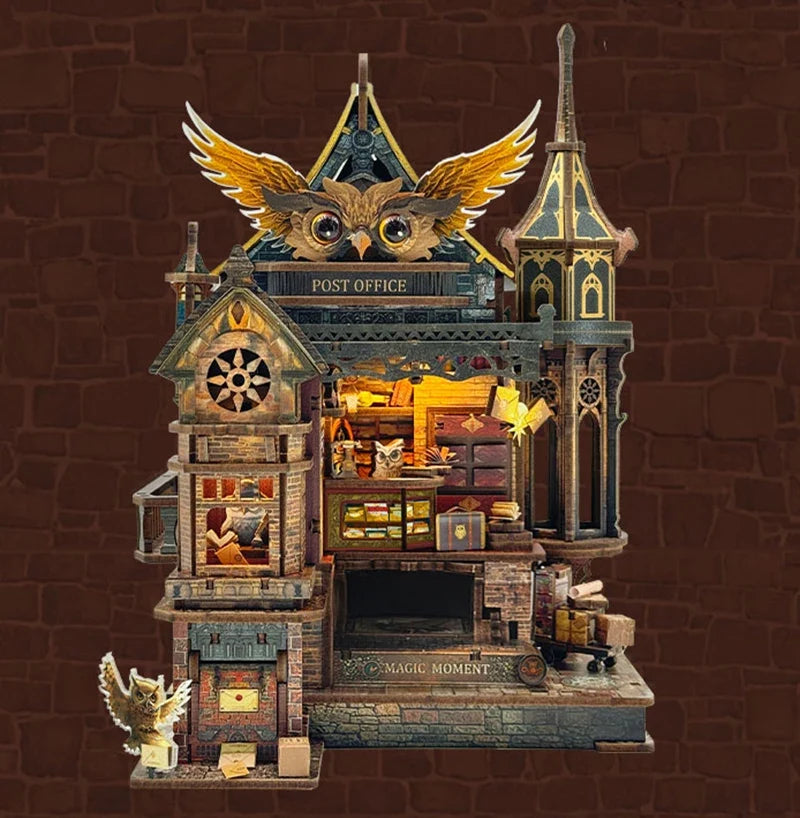 Owl Post Office DIY Miniature House Kit