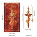 Fantasy Sword Bookmark Set — 4 Metal Bookmarks for Readers