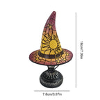 WitchHat Stained Glass Lamp — Mystical Tiffany-Style Decor
