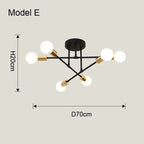 OrbitGlow — Mid-Century Sputnik Ceiling Light
