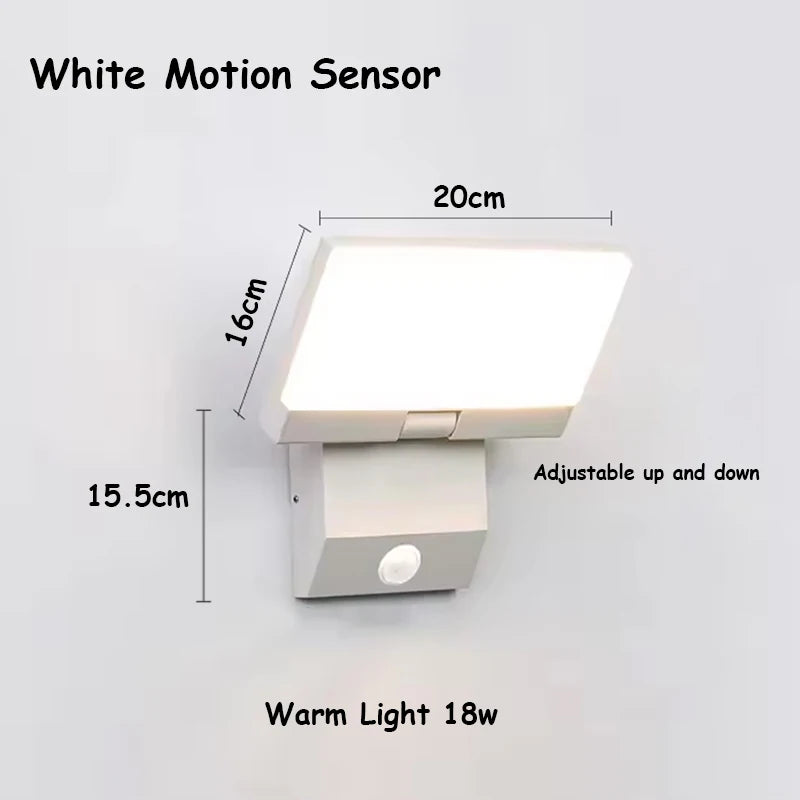 VisorGlow — Adjustable Outdoor Motion Sensor Wall Light