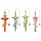 Fantasy Sword Bookmark Set — 4 Metal Bookmarks for Readers