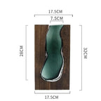 Wooden Glass Floral Vase