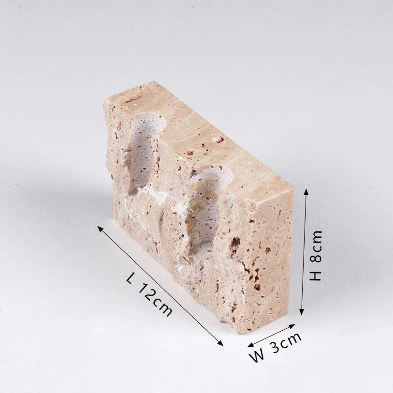 Travertine Stone Candle Holder