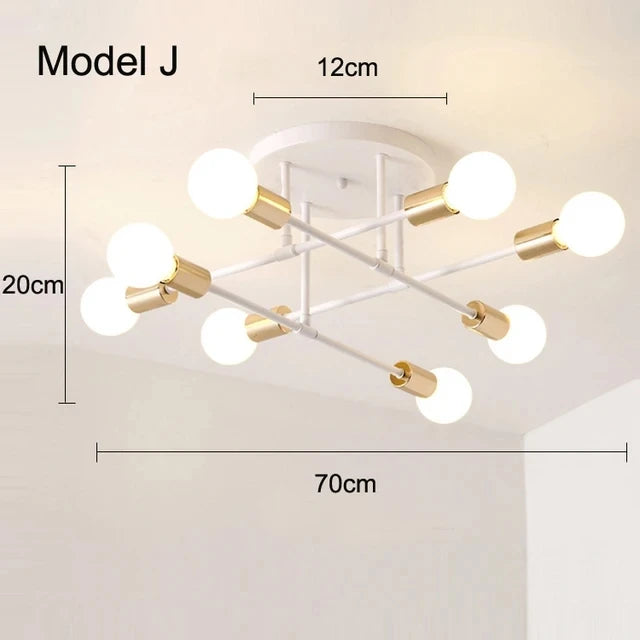 OrbitGlow — Mid-Century Sputnik Ceiling Light