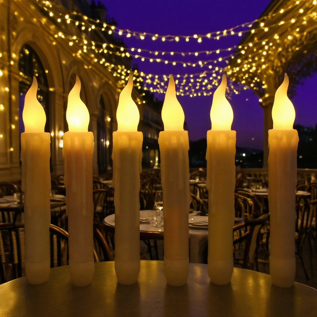 LED Window Candles Battery Operated, 6.5 Inch Flameless Taper Candles for Windows, Christmas, Packs